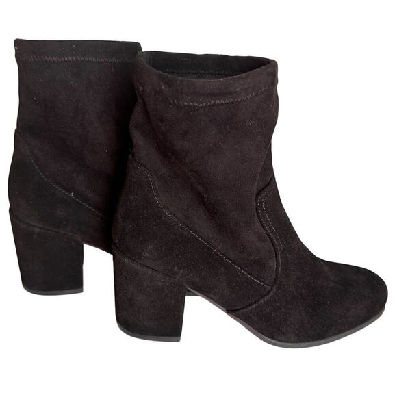 NWOB Valdini Riana Black Suede Chelsea Ankle Booties women’s size 7 Whimsigoth - Picture 8 of 12